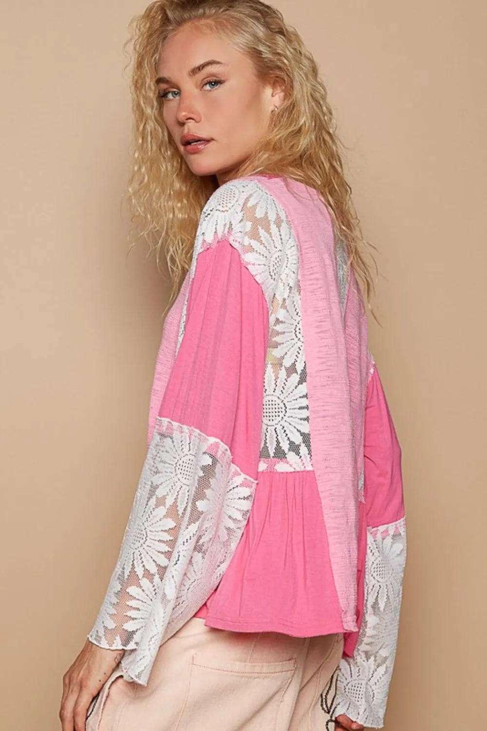 POL Anything But Basic Top- Pink