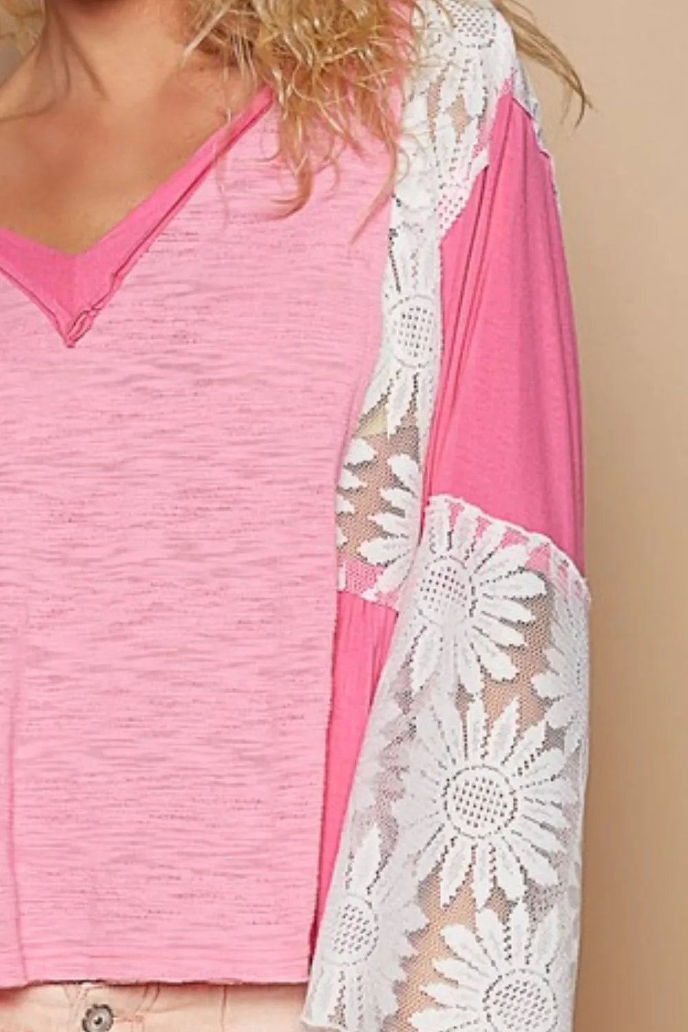 POL Anything But Basic Top- Pink