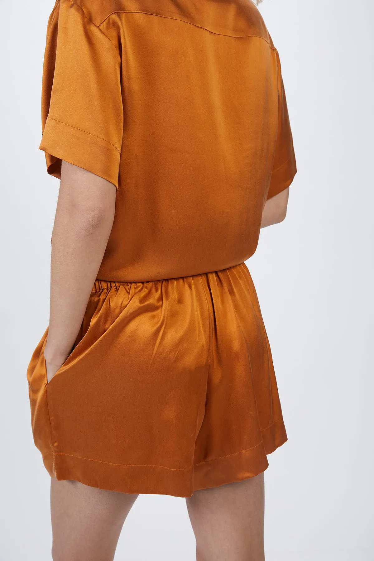 PRAGUE SILK-SATIN SHIRT