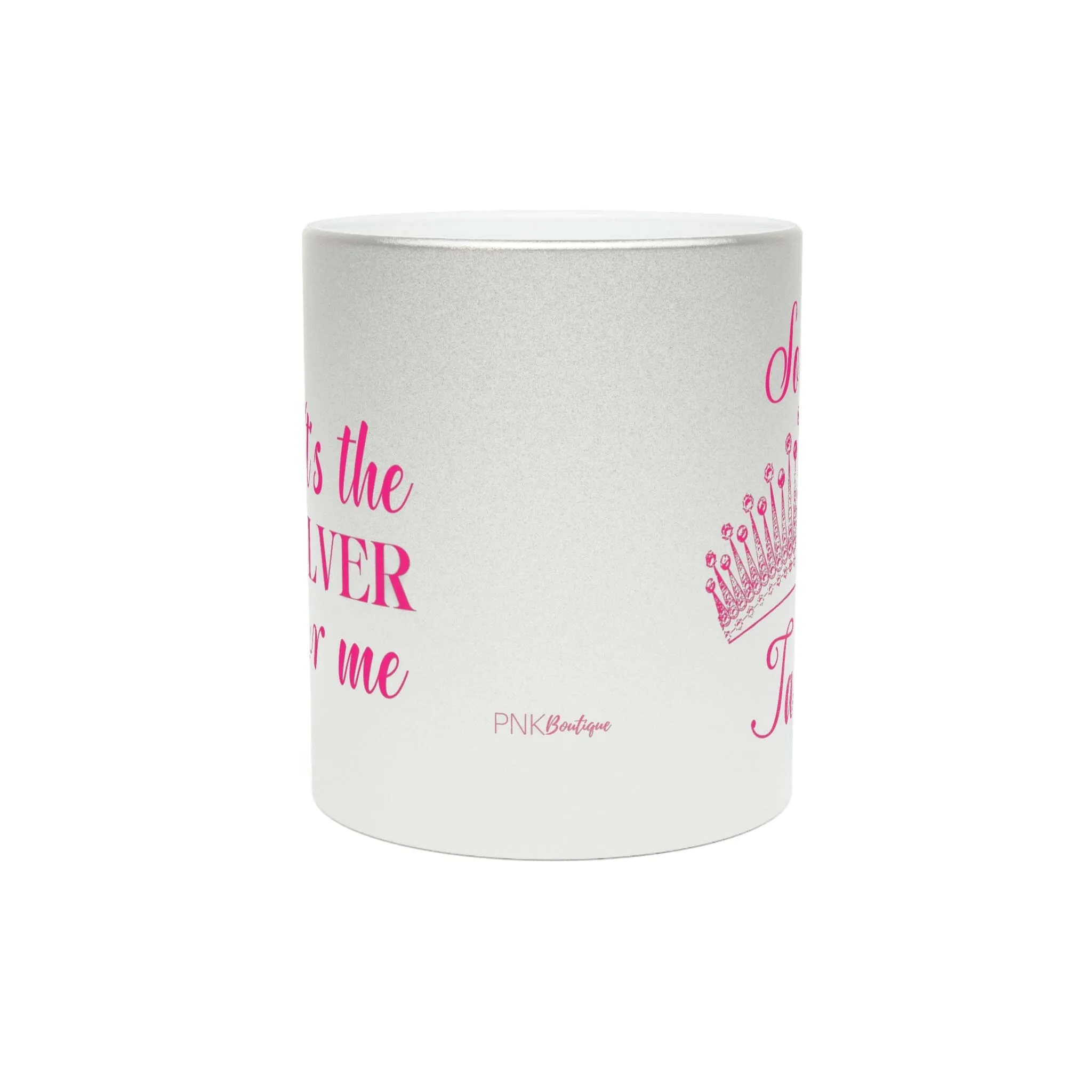Pretty Girl Personalized Silver Metallic Mug