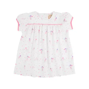 Puff Sleeve Dowell Day Top - Fairy Dust Sprinkles with Romany Rose