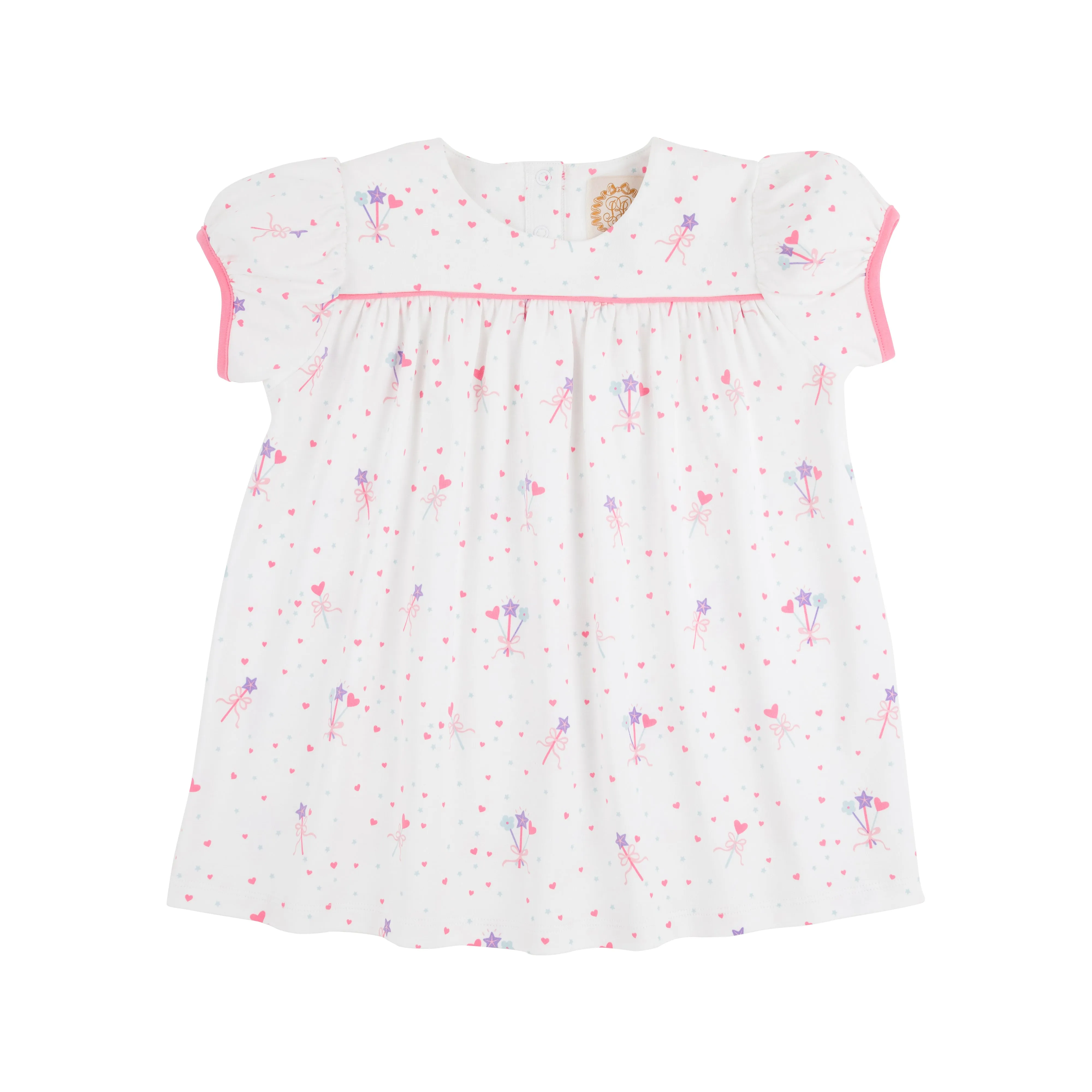Puff Sleeve Dowell Day Top - Fairy Dust Sprinkles with Romany Rose
