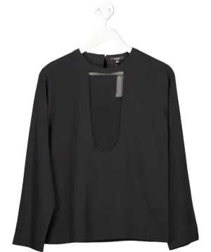 Raoul Black Long Sleeve Silk Blouse UK 10