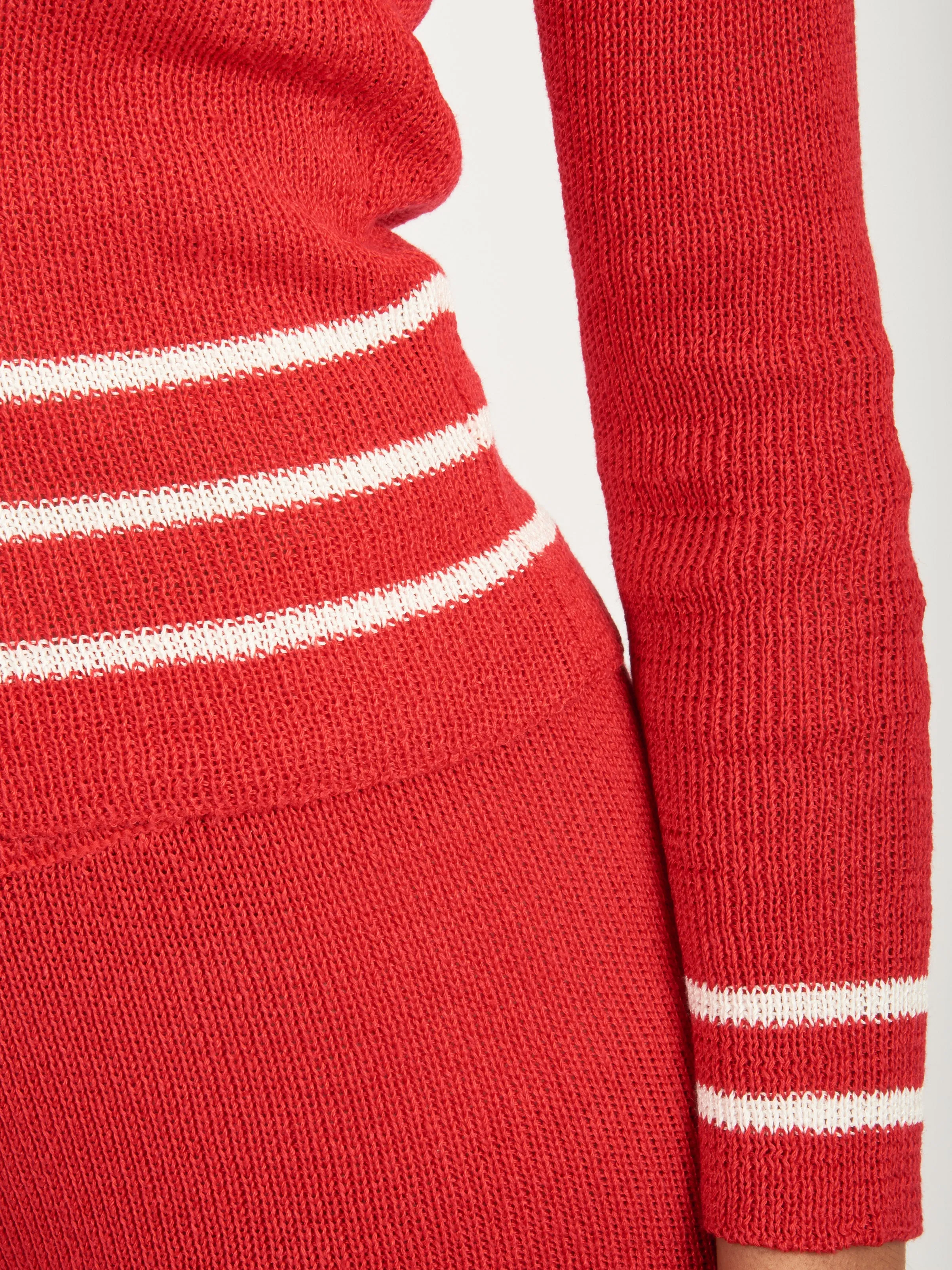 Red Quincy Stripe Polo