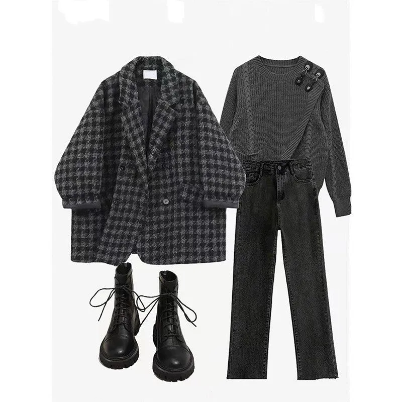 retro woolen 3 piece set  UB98574
