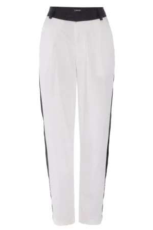 RHODES White Twill Tuxedo Pant