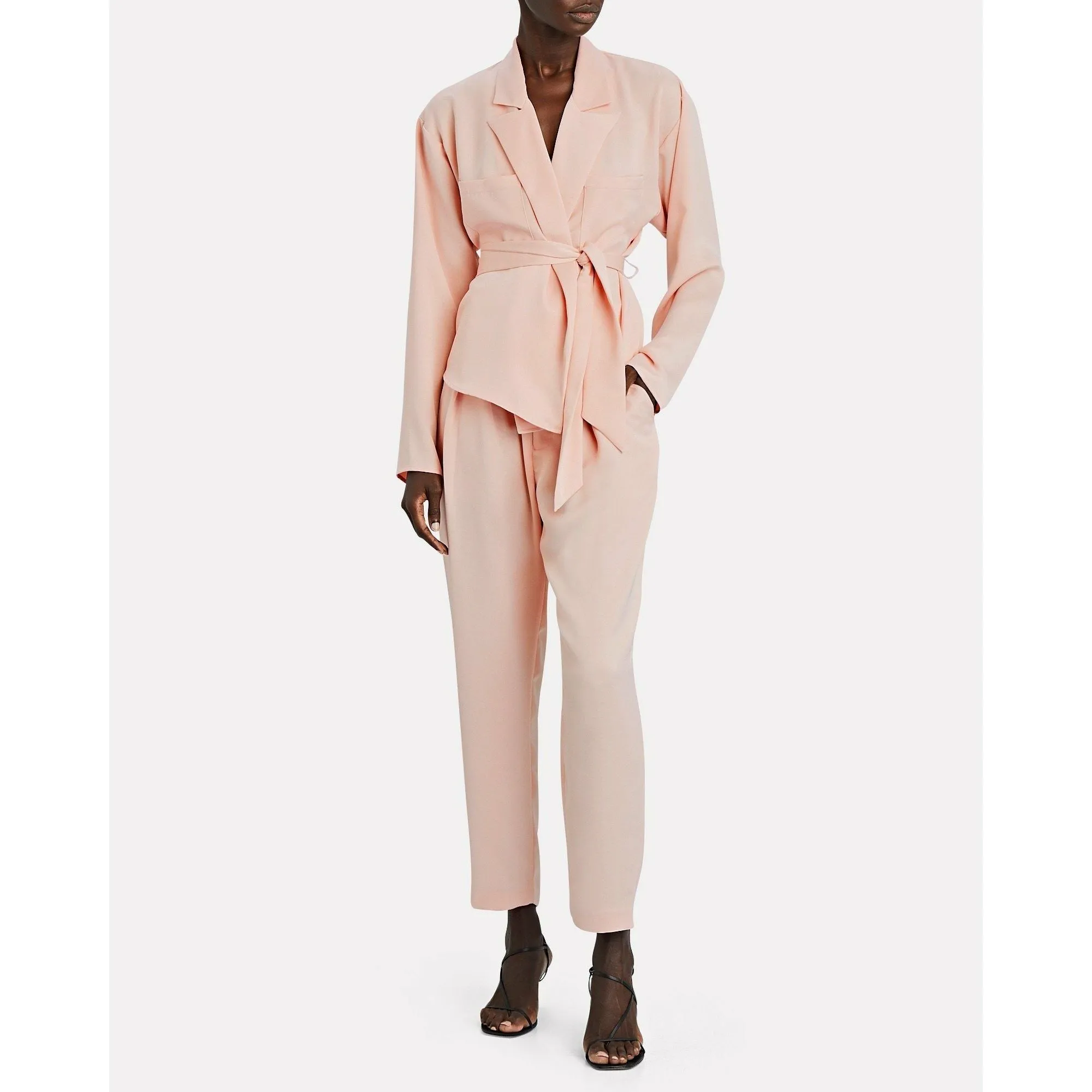 Riley Satin Wrap Blouse