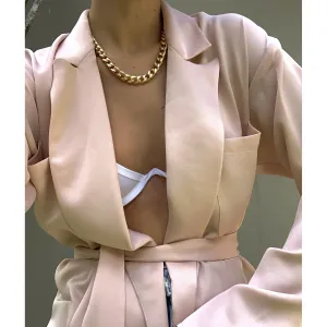 Riley Satin Wrap Blouse