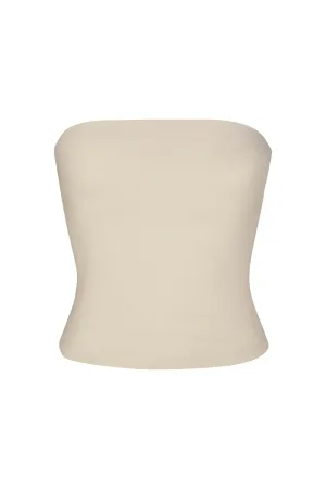 Ritts Strapless Top in Stretch Suiting