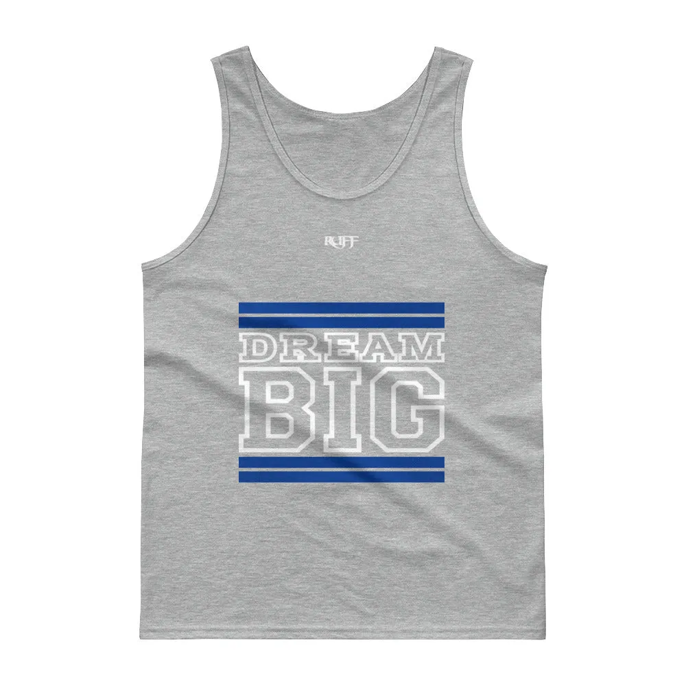 Royal Blue and White Dream Big Tank tops