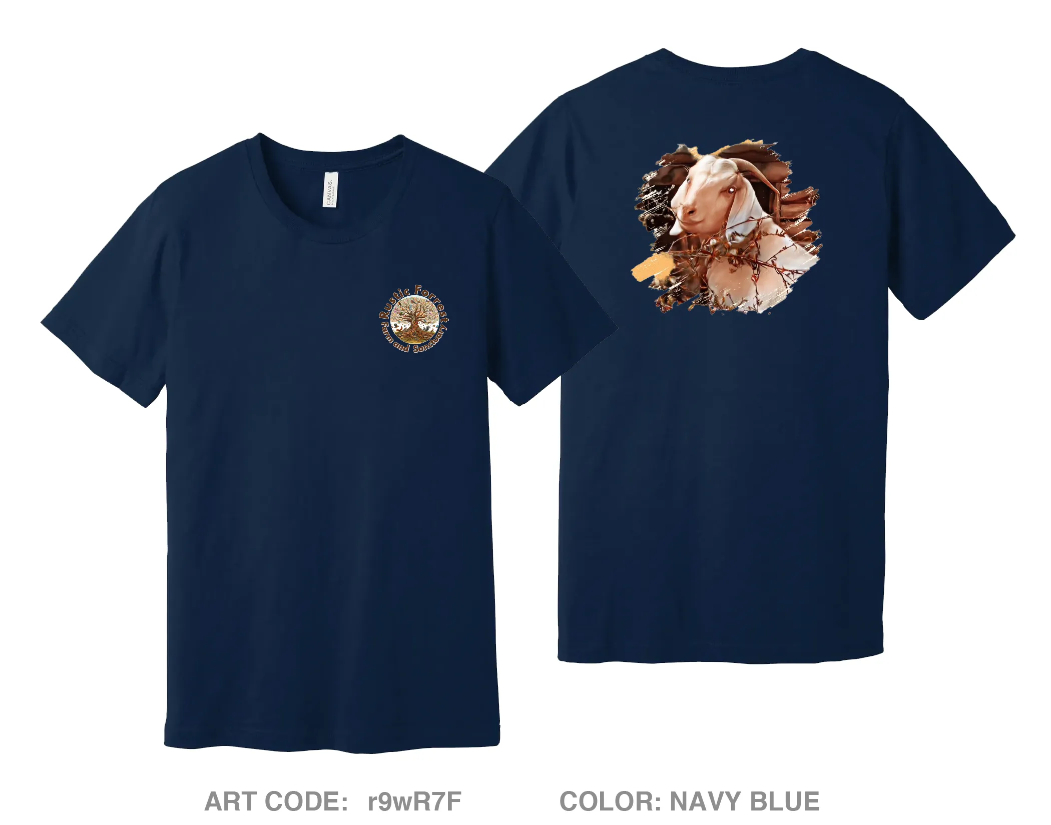 Rustic Forrest Farm & Sanctuary Comfort Unisex Cotton SS Tee - r9wR7F