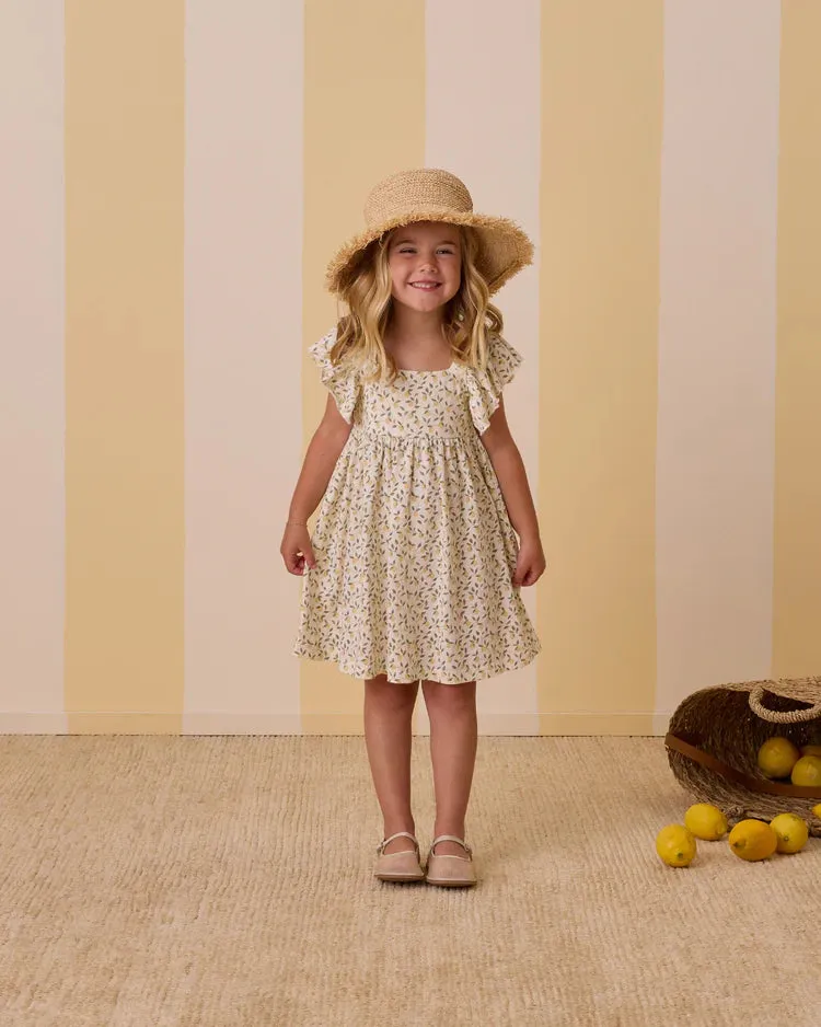 Rylee & Cru Mariposa Dress Lemon