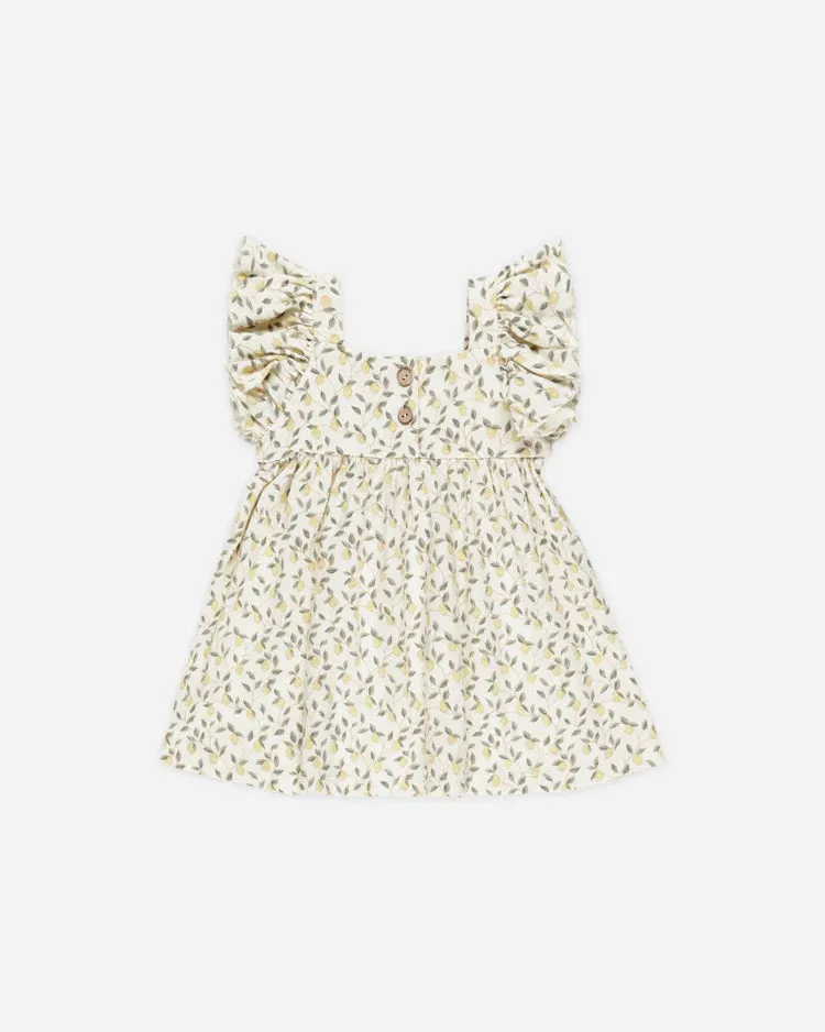 Rylee & Cru Mariposa Dress Lemon