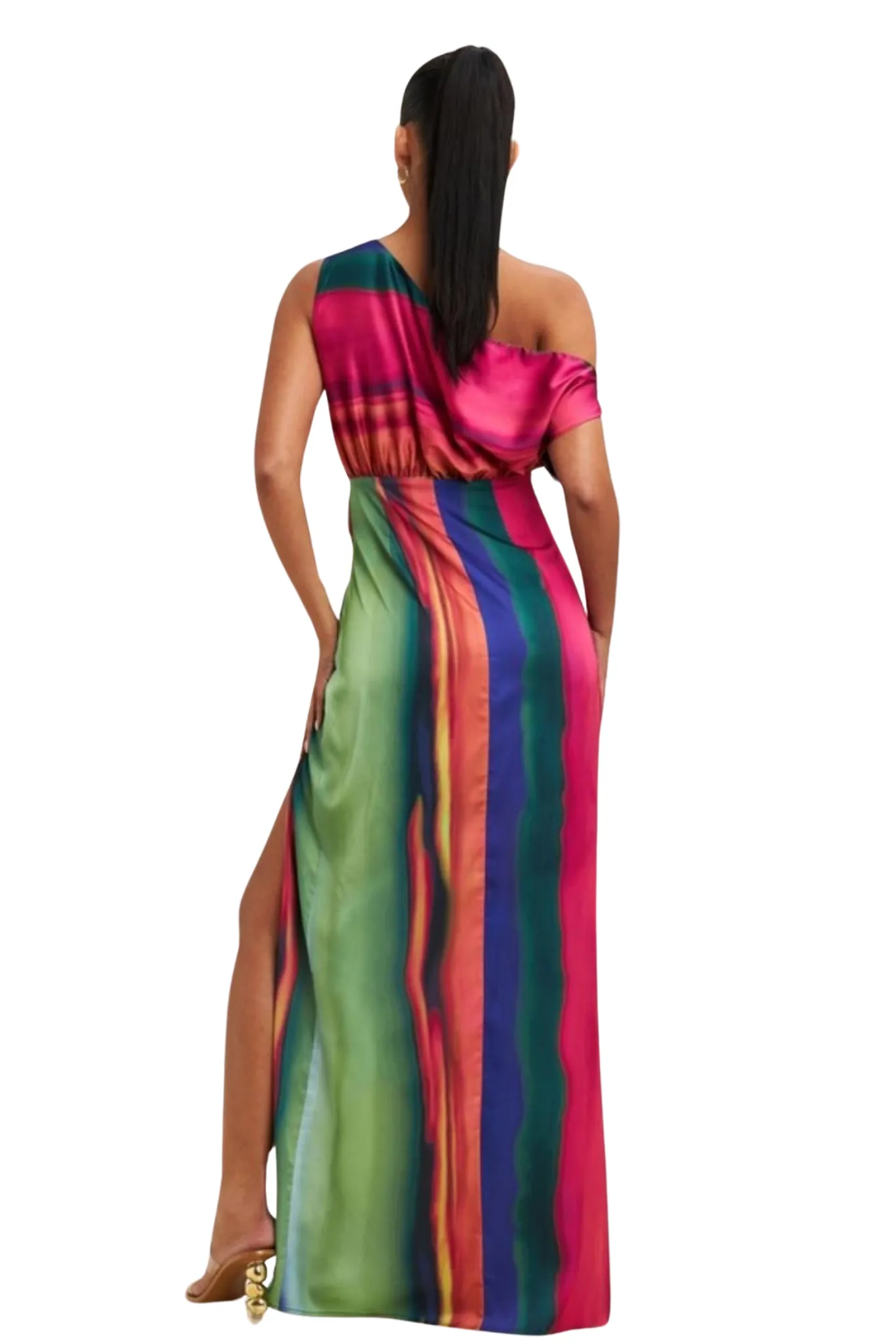 Saline High Slit Dress