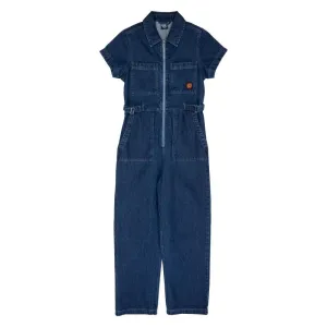 Santa Cruz Womens Jumpsuit Line Up Utility Jumpsuit - Classic Blue Denim