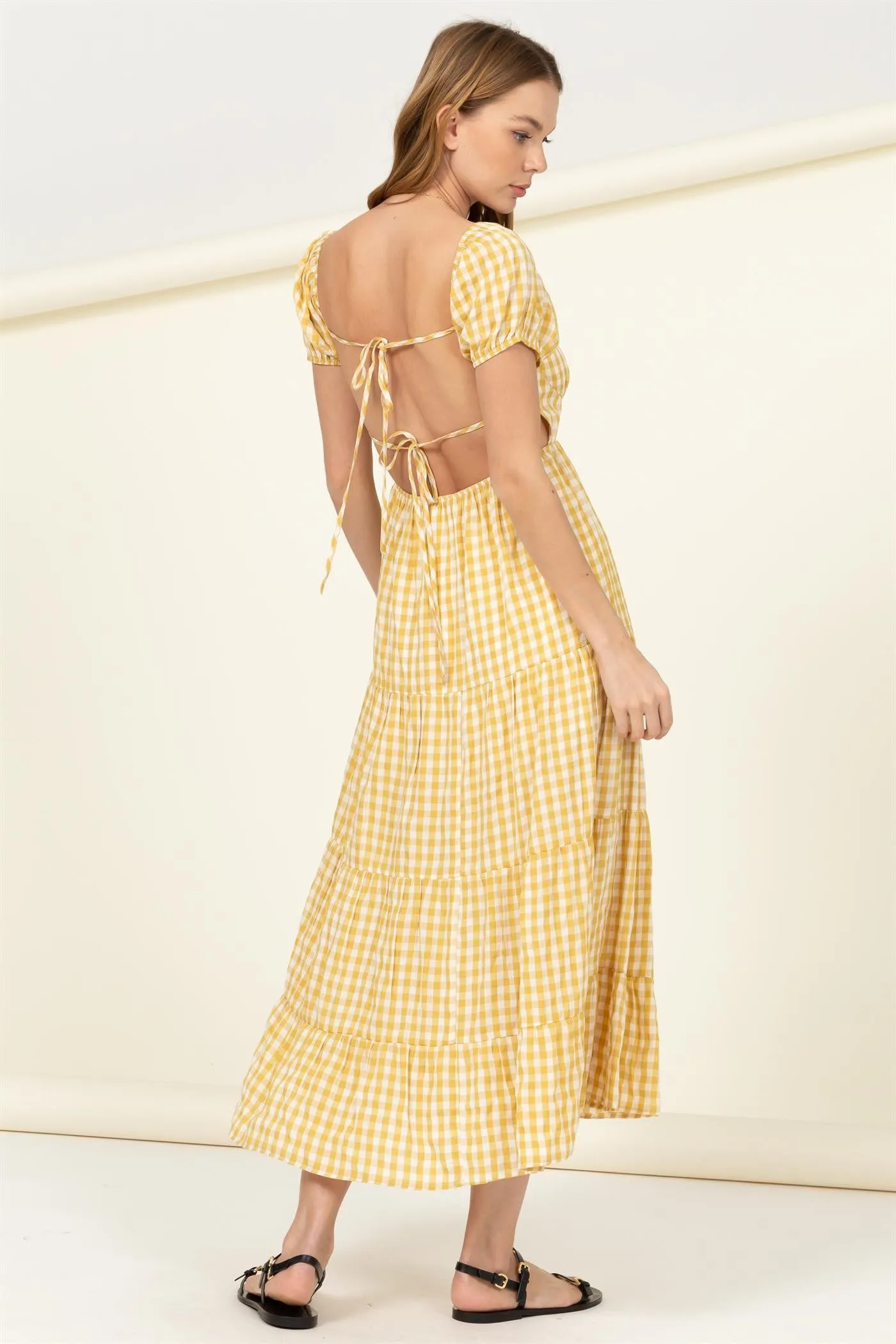 SARAH GINGHAM PRINT DRESS
