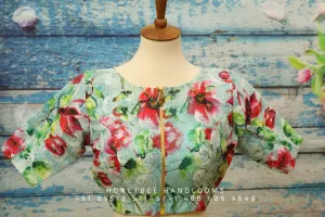 Saree blouse | floral blouse |Saree stitched Blouse | lace work | Silk Blouse | thread work blouse |simple work blouse|multicolor blouse