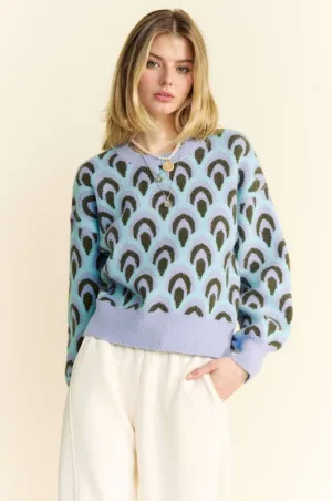 Scale Jacquard Print Sweater