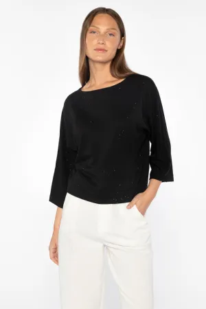 Sequin Easy Crop Pullover  LSSN5-237