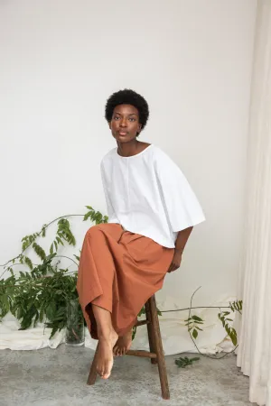 Shay Organic Cotton Top in White