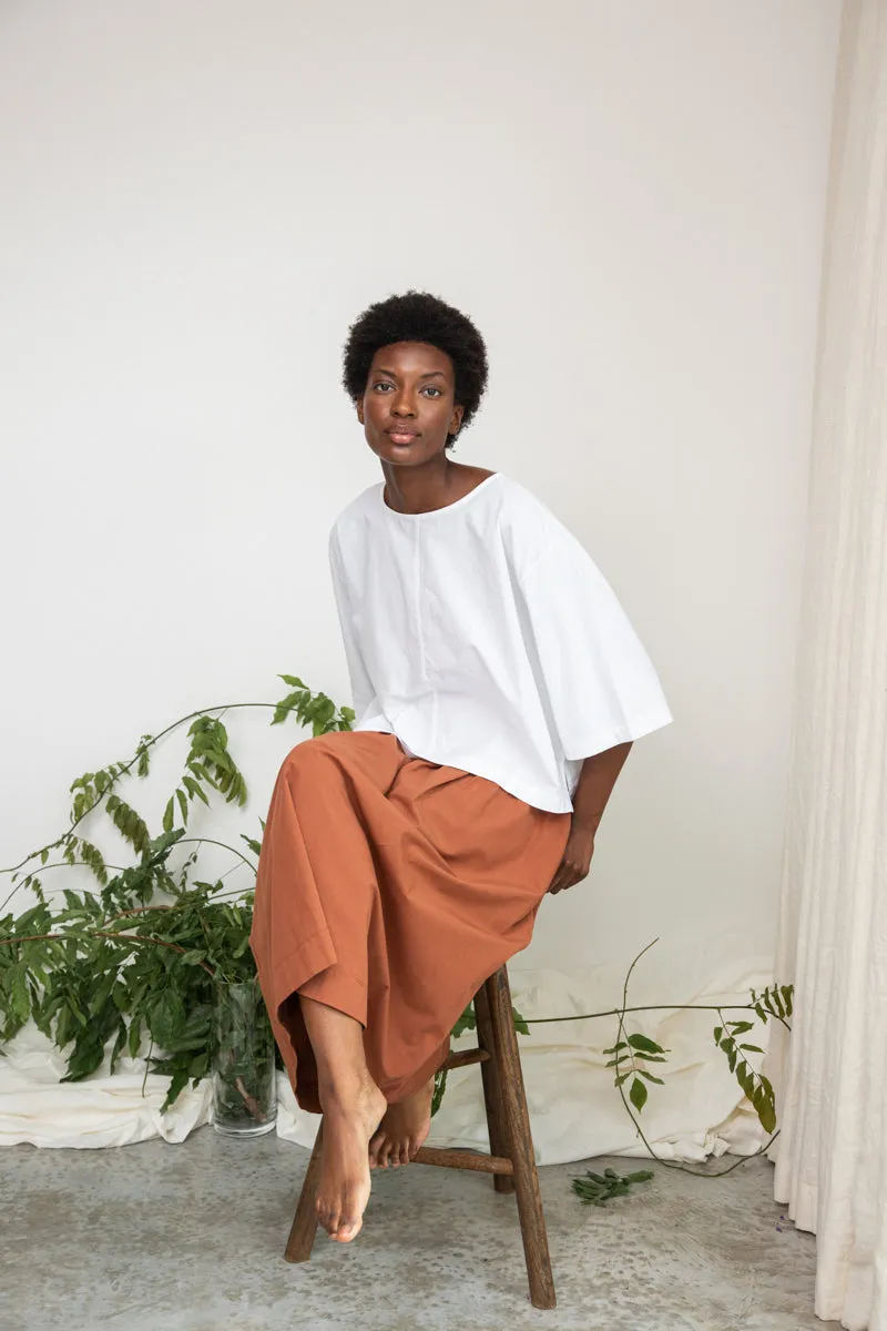 Shay Organic Cotton Top in White