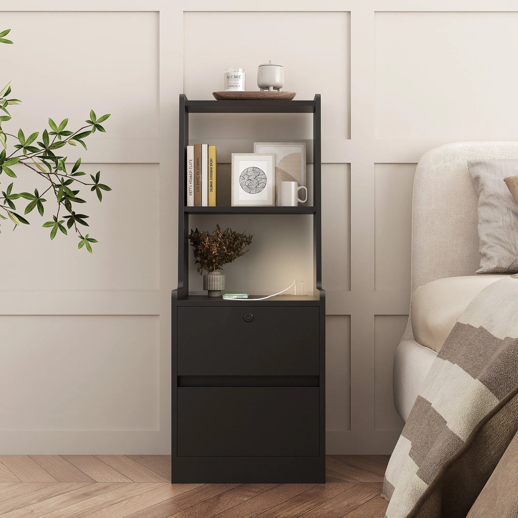 Smart Nightstand with Night Light