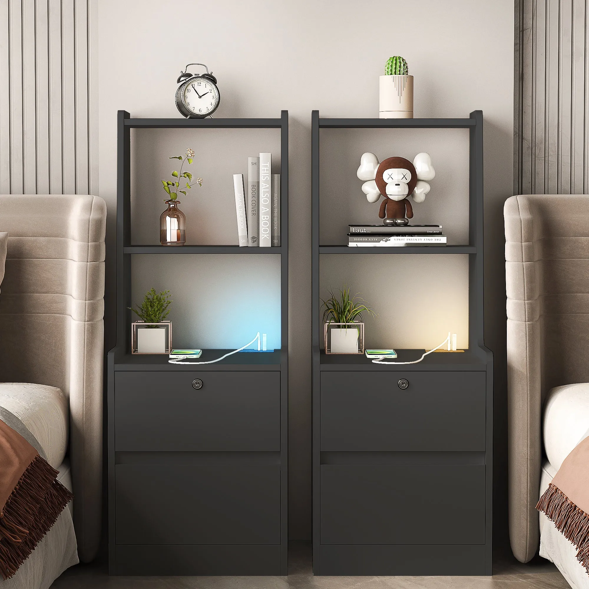 Smart Nightstand with Night Light