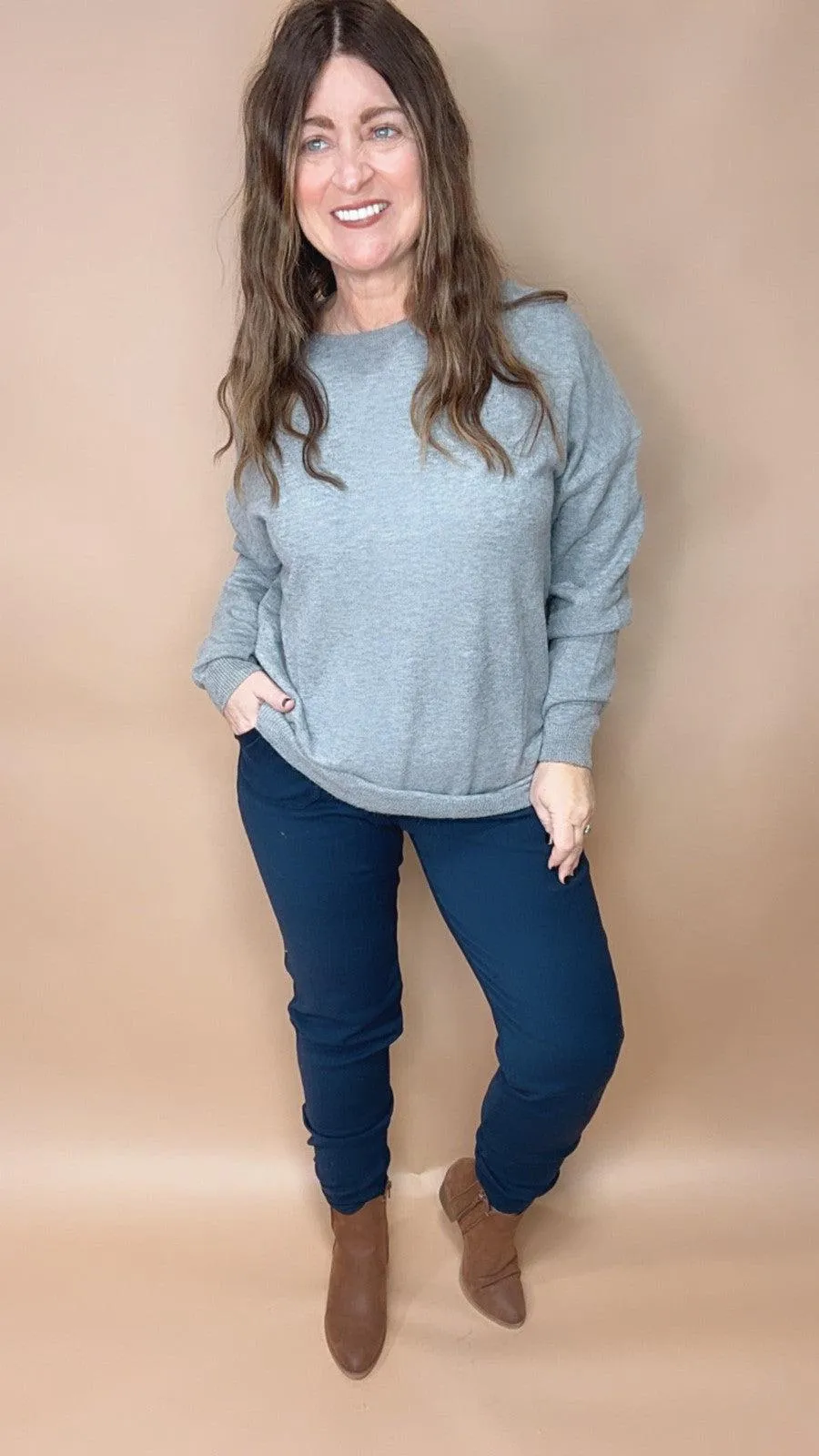 Softest Pullover Sweater in Grey