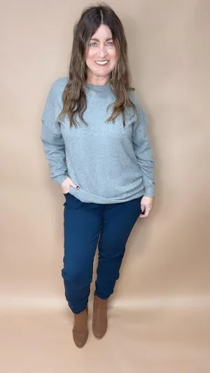 Softest Pullover Sweater in Grey