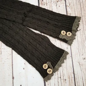 Solid Lace Trim Arm Wamer-6 Colors!