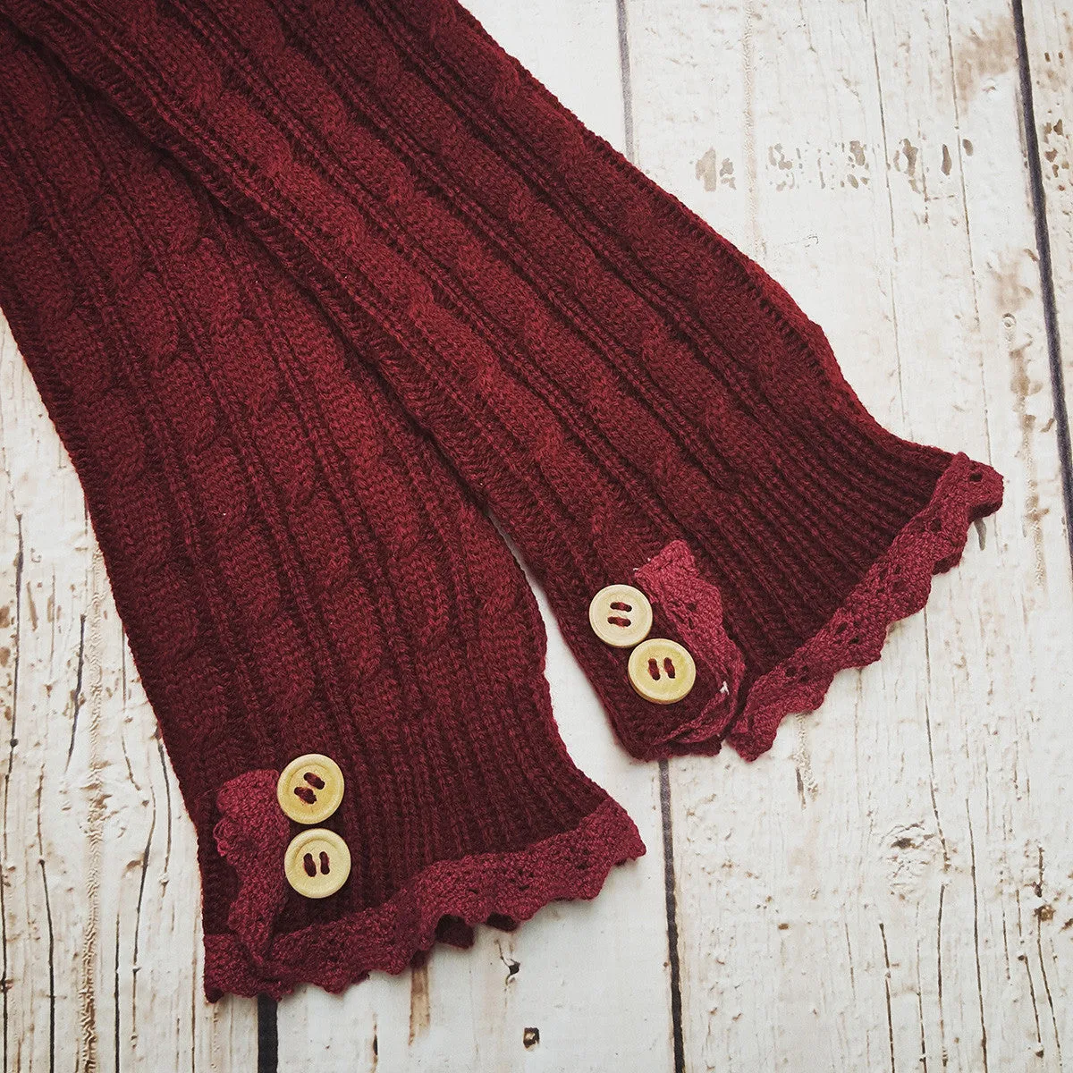 Solid Lace Trim Arm Wamer-6 Colors!