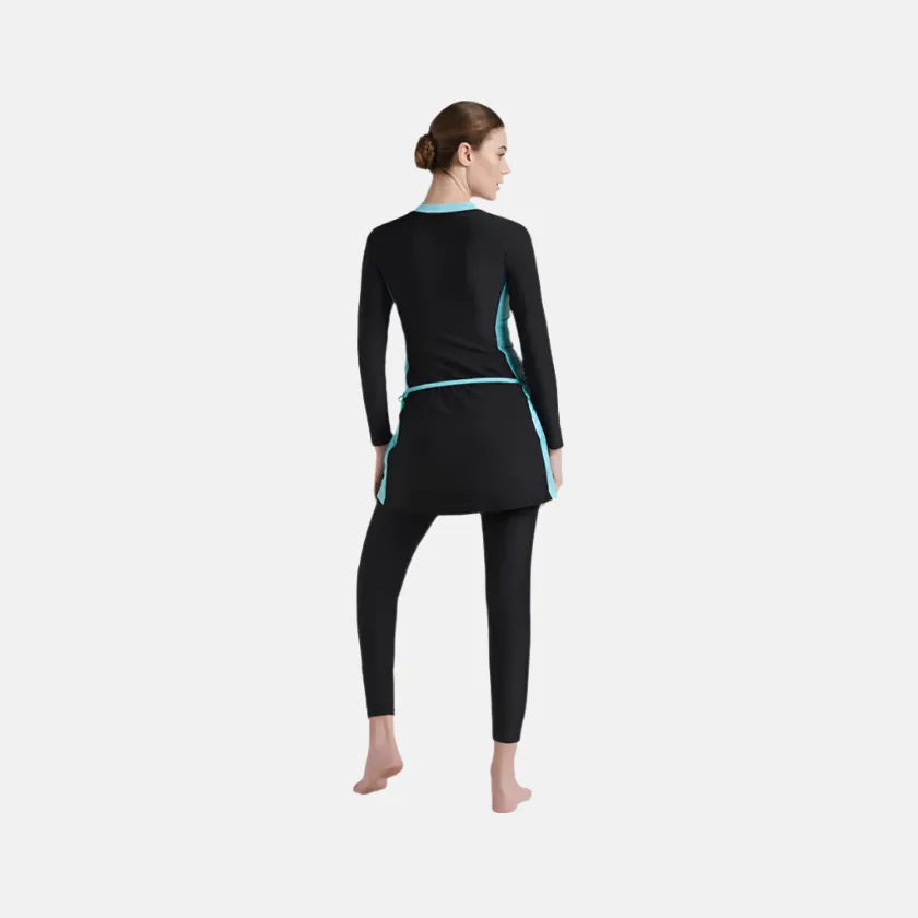 Speedo Endurance 10 Two Piece Women's Full Body Suit -Black/Marine Blue