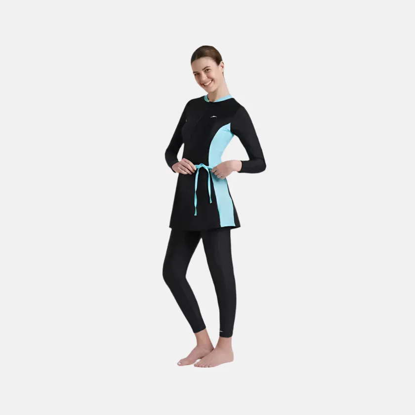 Speedo Endurance 10 Two Piece Women's Full Body Suit -Black/Marine Blue