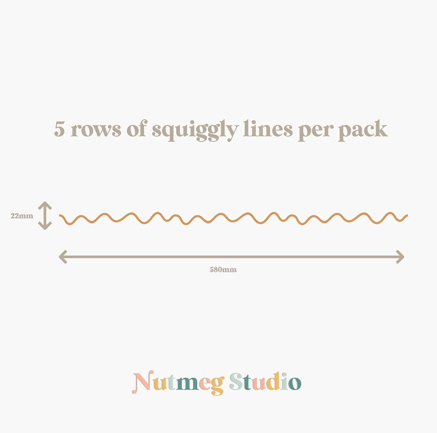 Squiggly Line Border Wall Sticker