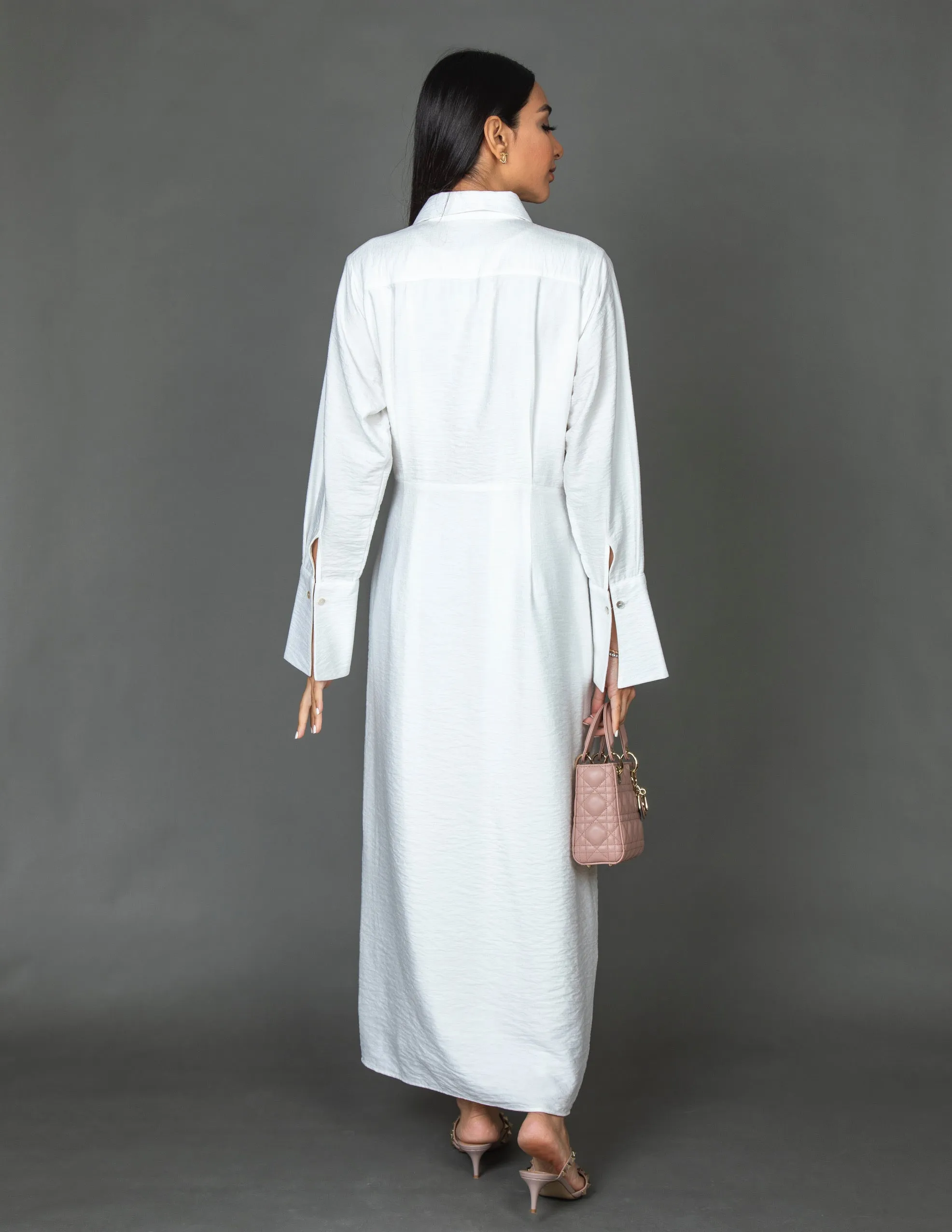 SS20 LINEN SHIRT DRESS WITH WRAP & TIE
