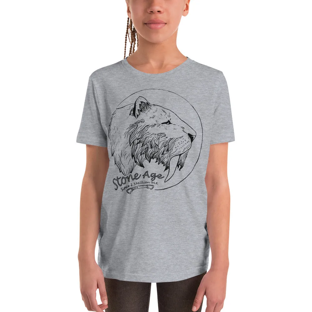 Stone Age Youth Sabertooth T-Shirt - Print on Demand