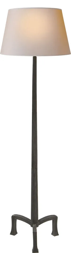 Strie Aged Iron Floor Lamp - Visual Comfort
