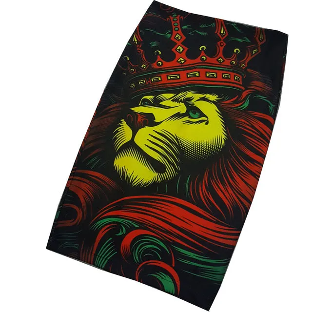 Summer Black Gothic Rock Punk Print Pencil Skirt Clothing Vintage Baphomet Goat Of Mendes Ladies High Waist Midi Bodycon Skirts