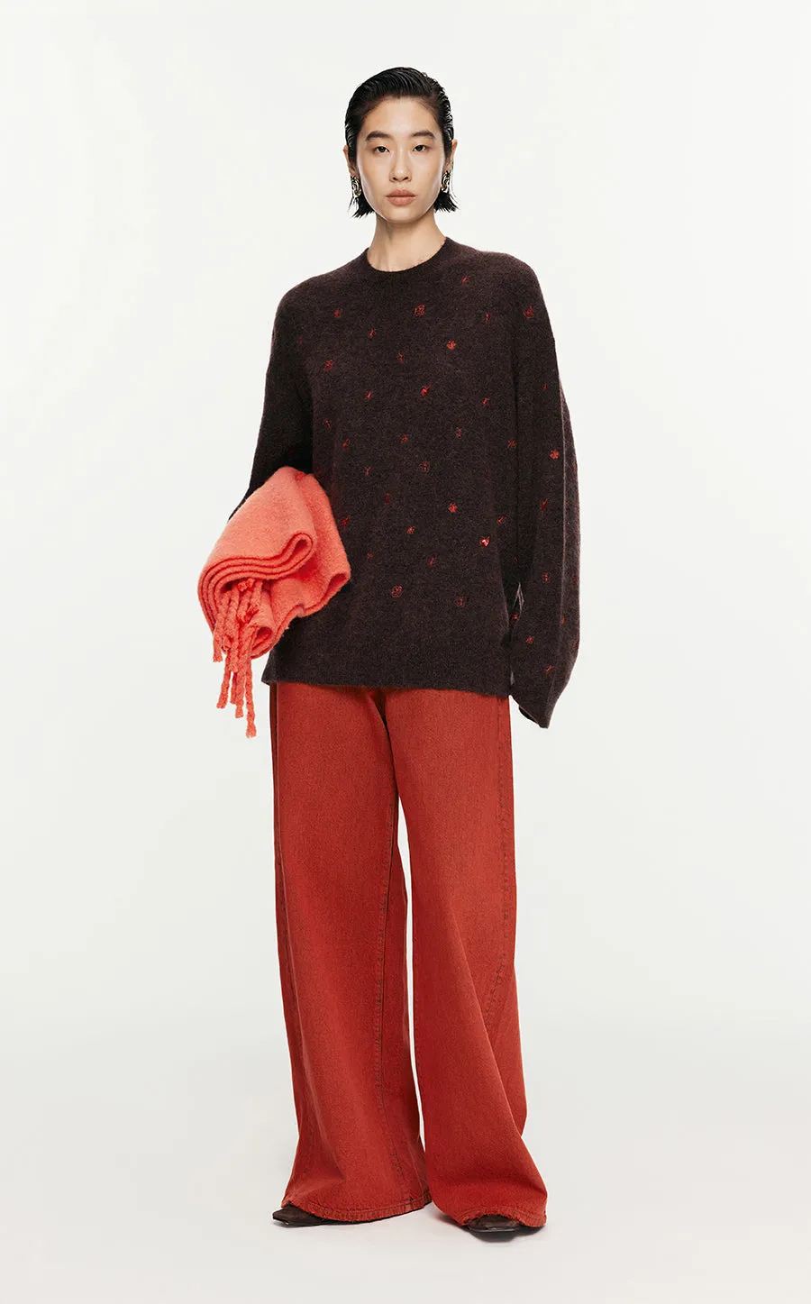 Sweater/JNBY Oversize Long-sleeved Pullover Sweater