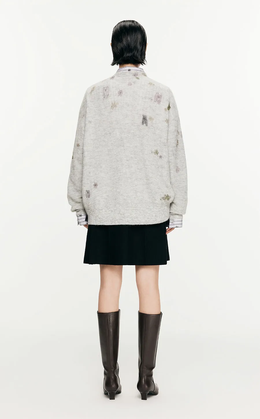 Sweater/JNBY Printed Long-sleeved Pullover Sweater