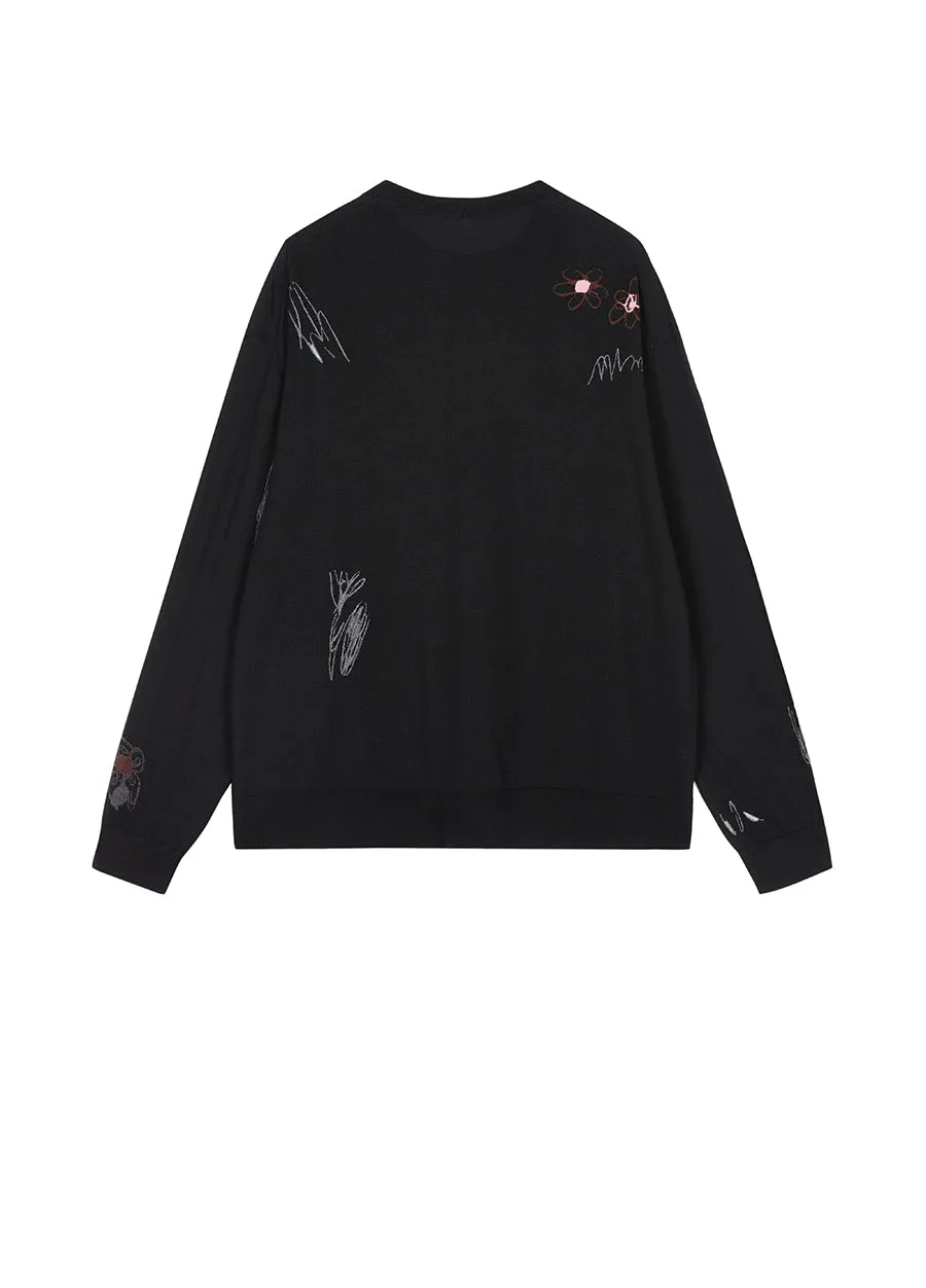 Sweater/JNBY Thin Long-sleeved Pullover Sweater