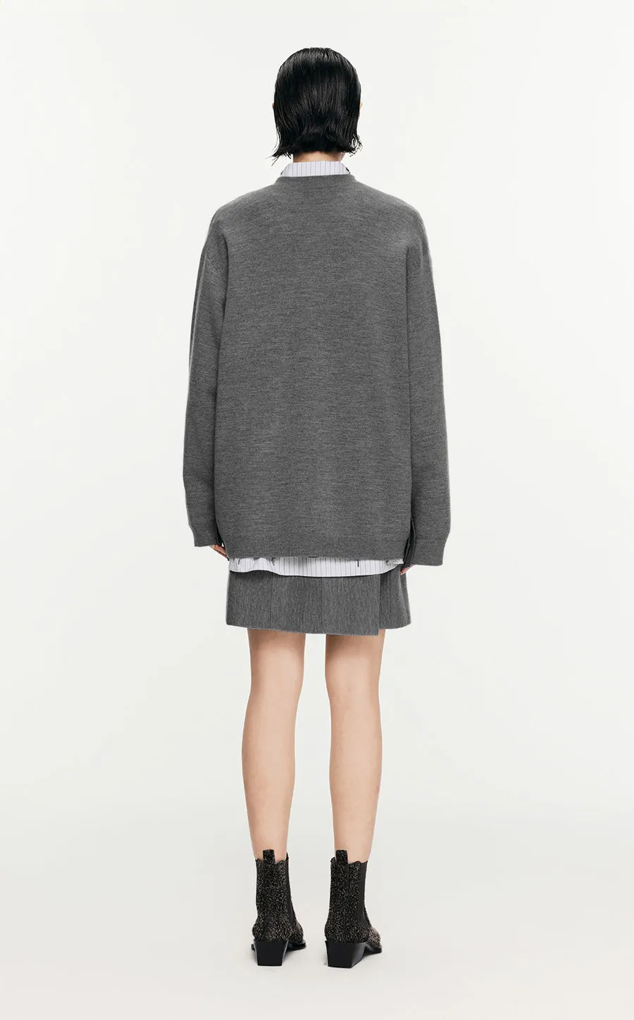 Sweater/JNBY Wooleen Loose Fitting Mid Length Sweater