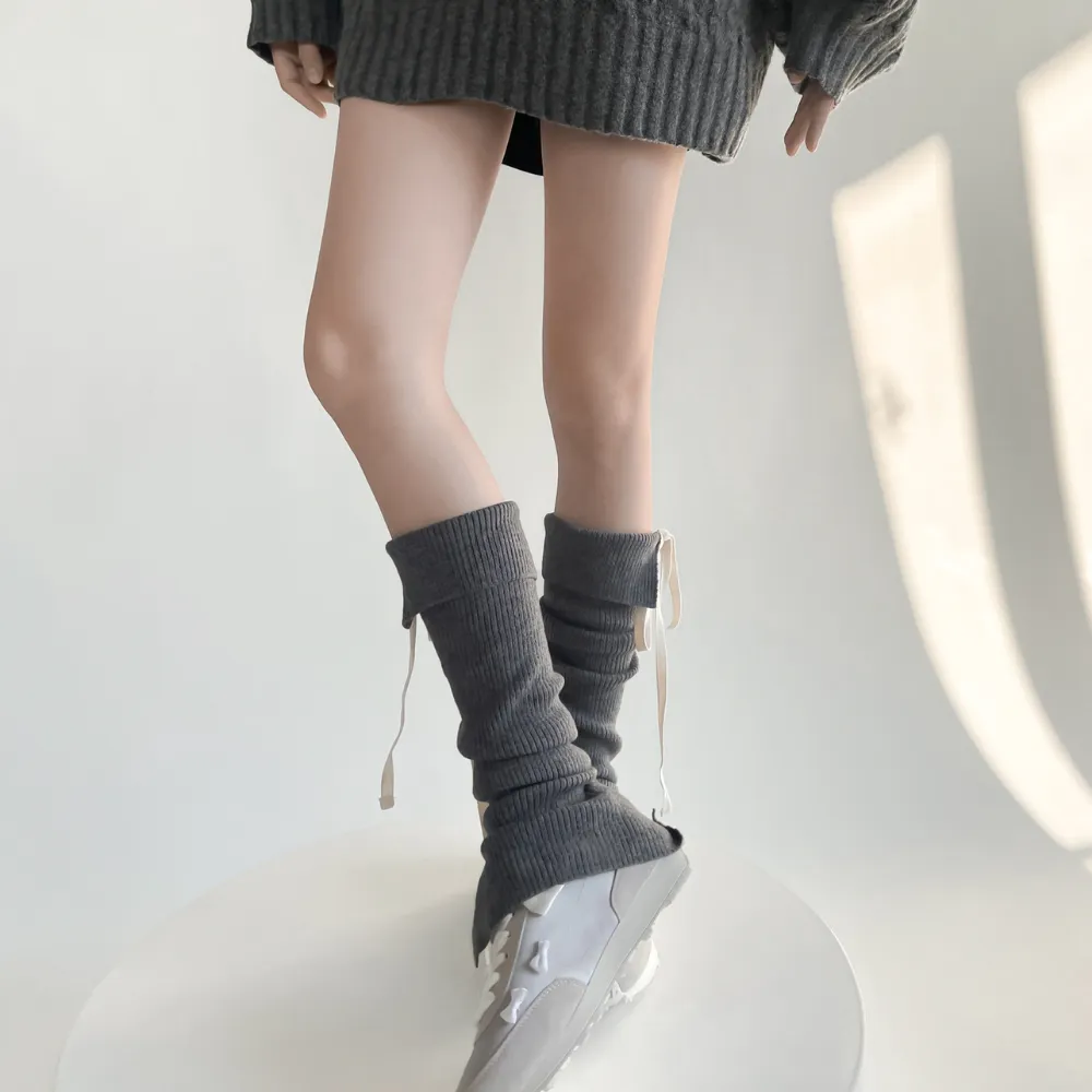Sweet Bow Solid Color Leg Covers