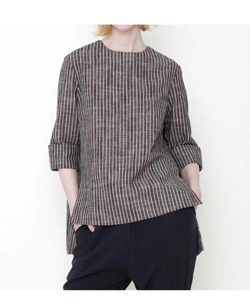 Szeki Square Hem Top Stripe