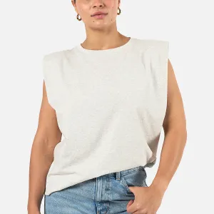 T-shirt de algodón con hombreras