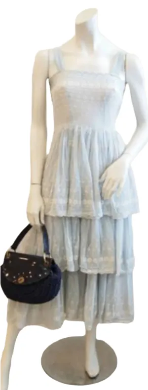 The Sky is Blue Broderie Anglaise Lace Dress