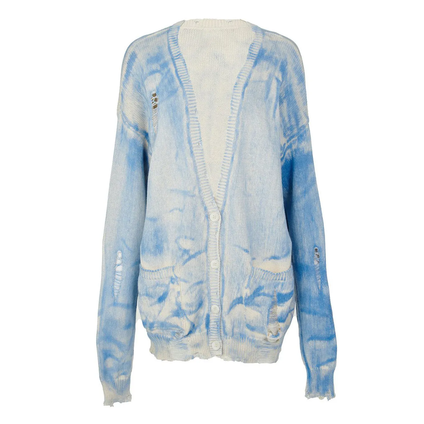 Tie-dyed Distressed Woolen sweater