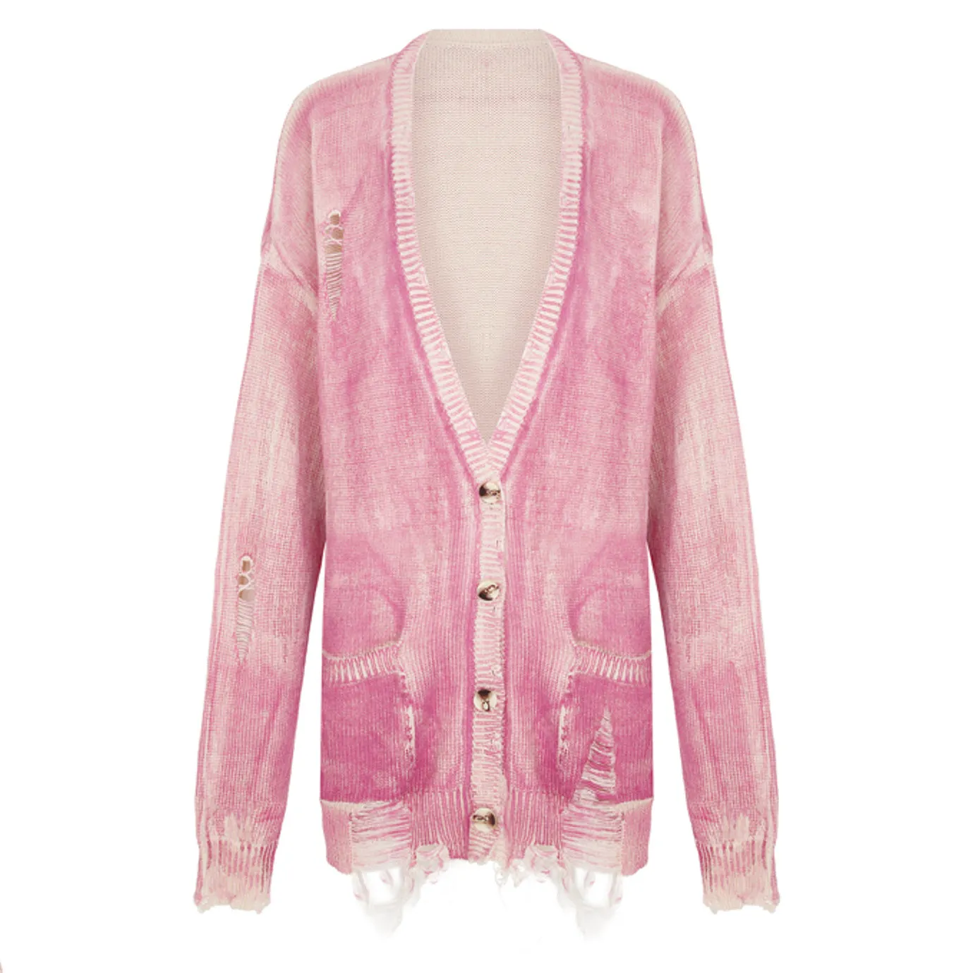 Tie-dyed Distressed Woolen sweater