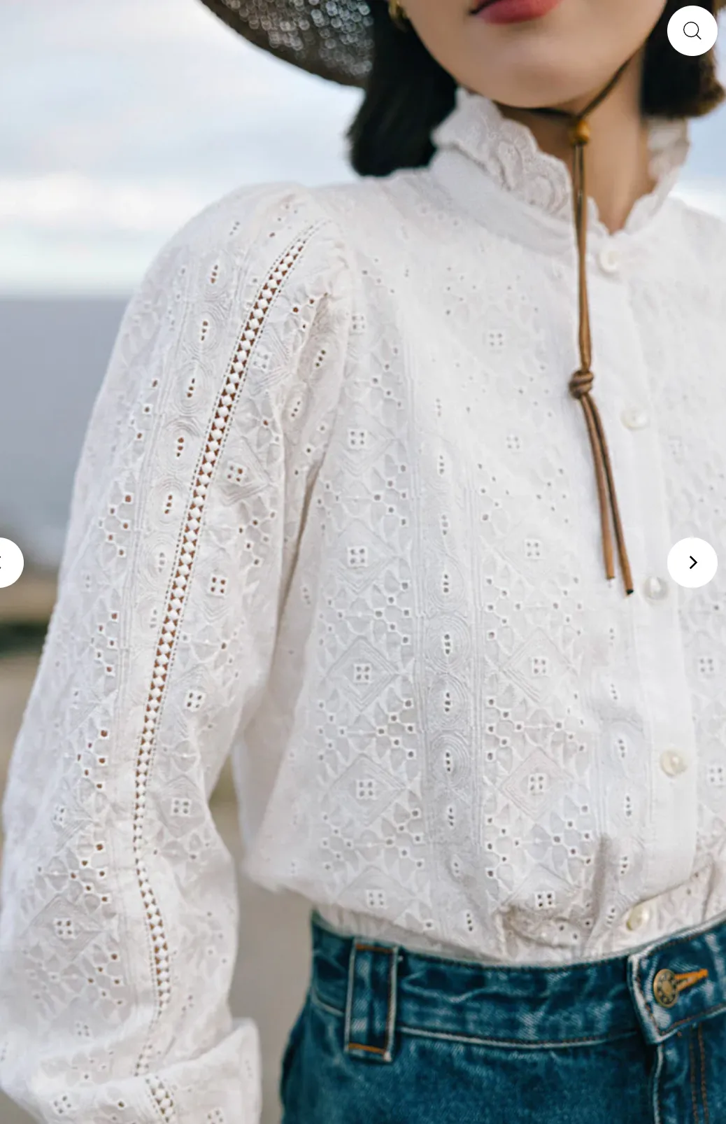 Tilly Cotton Blouse - Ivory
