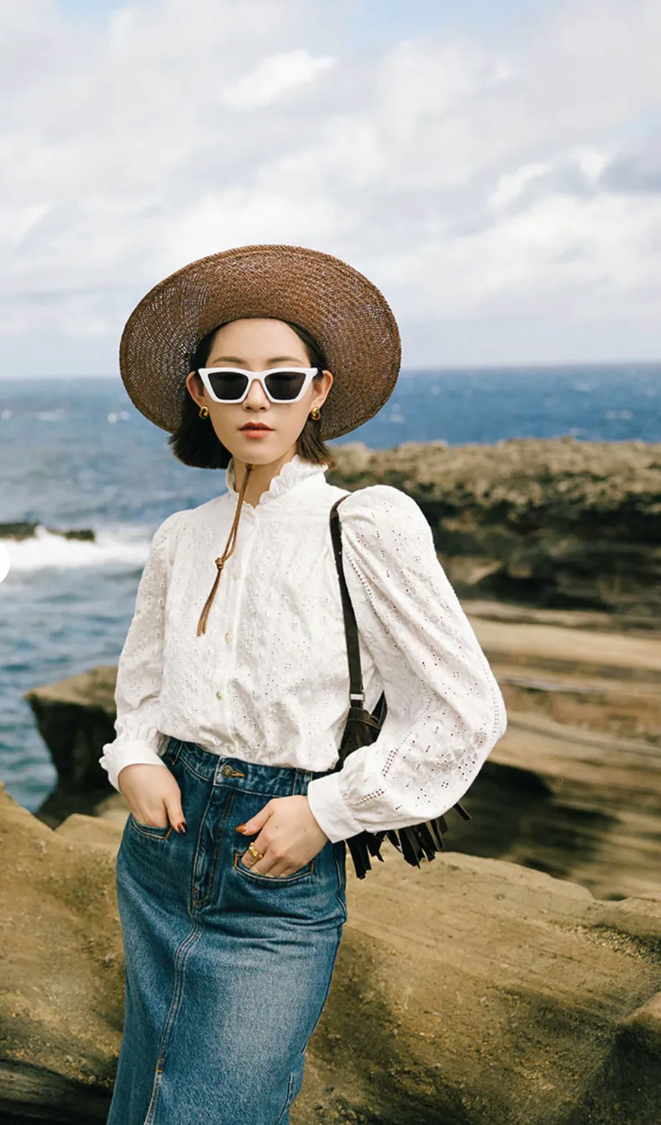 Tilly Cotton Blouse - Ivory